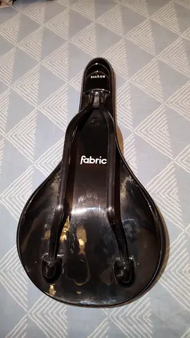 Fabric seat saddle cycling - used, black carbon rail
