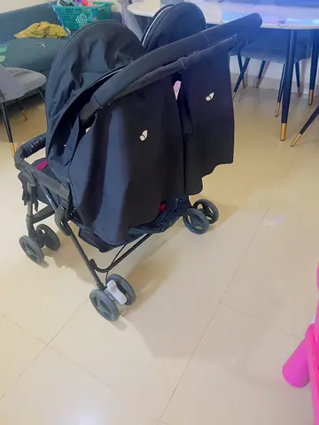 Side-by-side Double Stroller - Lightweight Tandem Pram, Good Condition