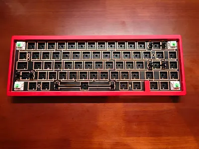 Weikav Lucky65 V2 Aluminum Keyboard Kit – Anodized Red – Tri-Mode