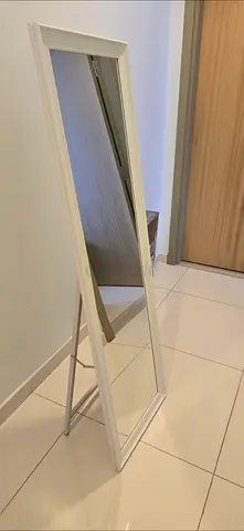 Full-length Free-standing White Dressing Mirror - Excellent Condition