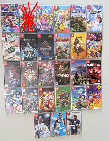 Nintendo Switch Games Mario peach pokemon jomanji mortal Kombat hades NBA fifa Minecraft fire emblem