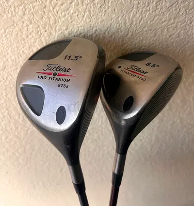 Pair of Titleist Pro Titanium 975J Golf Drivers (8.5° 11.5°)