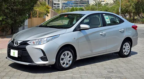 TOYOTA YARIS 1.3 Sedan # 2022 GCC # AGENCY MAINTAINED CAR FOR SALE AED 34000.
