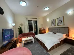 Monthly or Yearly, Your Choice || Newly Furnished Studio In High Rise Tower || Near RTA Station
