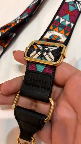 Sephora Colorful Patterned Adjustable Shoulder Bag Strap with Gold Hardware