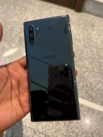 Samsung Galaxy Note 10+ 5g 12/256gb (used) - back glass cracked, working mobile perfectly working