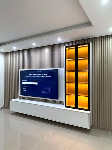 Modern Illuminated TV Wall Unit