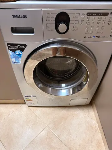 Samsung Diamond Drum Front Load Washing Machine - Silver, 7kg (Used)