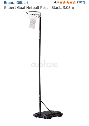 Gilbert Portable Netball Goal Post (from 2.44 to 3.05m) with Base
