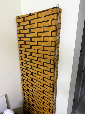 Roll-up Wooden/Bamboo Blind - 1.5m x 0.6m (approx), Good Condition