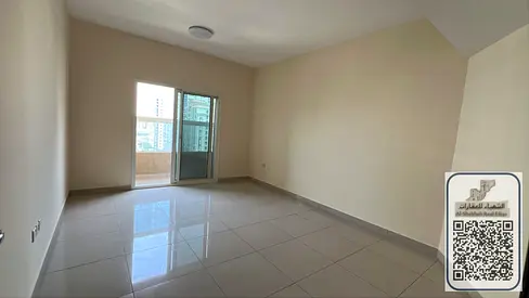One bedroom and living room, second tenant, two bathrooms with built-in wardrobes in Al Nuaimiya 1 on Khalifa Street