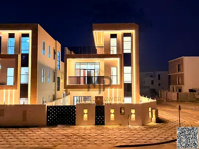 Luxury villa for sale in Al Bahia, consisting of 3 floors with a private pool, modern design and spacious areas, freehold ownership for all nat