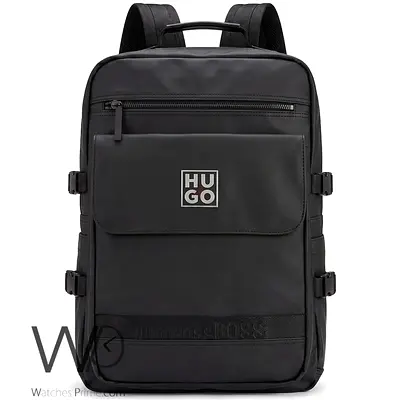Hugo Boss Black Nylon Backpack - Slim, Laptop-Friendly