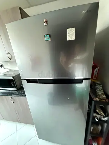 Samsung Silver Double-Door Refrigerator - Good Condition