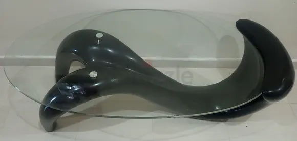 Oval Glass Coffee Table