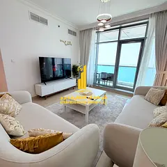 A fully furnished 2-bedroom apartment, with sea view balcony, including all services, with a gym, s