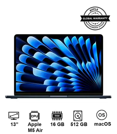 Apple MacBook Air M5 13 - 16GB RAM, 512GB SSD, macOS (Like New)