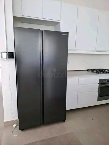Samsung Side-by-Side Refrigerator - Black Stainless, Good Condition