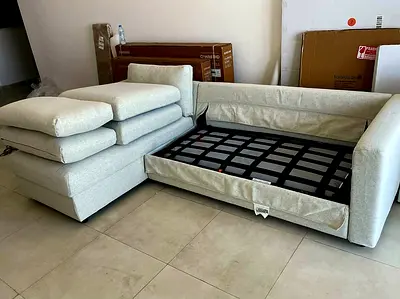 Ikea vimle L shape sofa bed with mattress