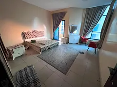 3 bedrooms and a living room, 3 bathrooms, 2 balconies, maid's room, laundry room, central air c