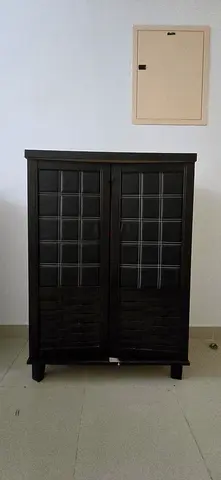 Dark Wood Shoe Rack - Good Condition