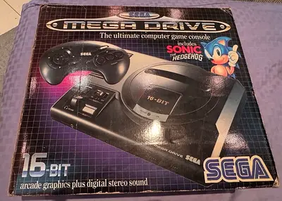 Sega megadrive pal+2 controller+hdmi scart +arcade stick