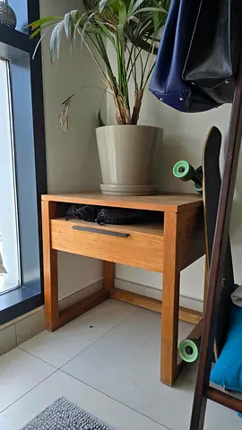 Cratebarrel bed with two Night Tables