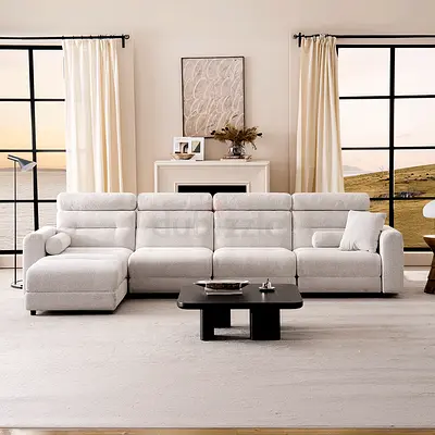 Extra padded backrest 5 seater sectional couch