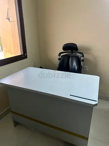 White Office Desk with Ergonomic Chair - Good Condition