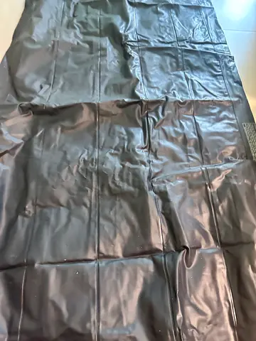 Large black vinyl/PU inflatable mattress
