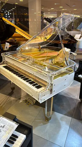 STEINER CRYSTAL GRAND PIANO HG-168A white