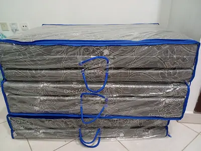 Set of 4 DeepSleep Foldable Mattresses - Like New, Compact Storage