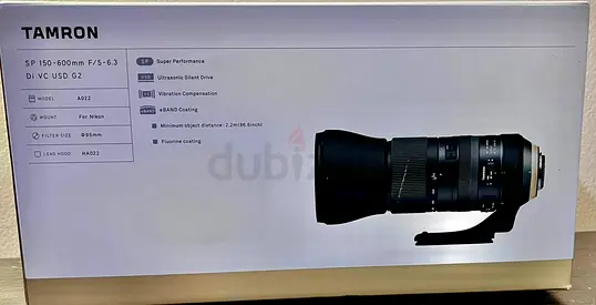 Tamron SP 150-600mm F/5-6.3 Di VC USD G2 Telephoto Zoom Lens (Nikon mount) - Like New in Box