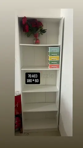 White 5 Tier Bookshelf 180x60 cm