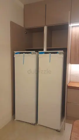 Smeg built in fridge freezer set