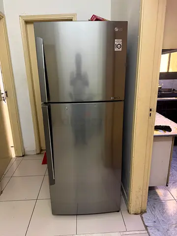 Big Size LG Stainless Steel Top Freezer Refrigerator - Good Working Condition