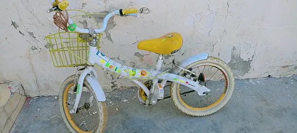 Childrens 14-inch Bicycle with Basket — Used, Good Working Condition