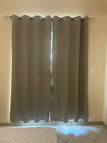 Blackout Door Curtains with Rod - 2 Sets - 240 x 140
