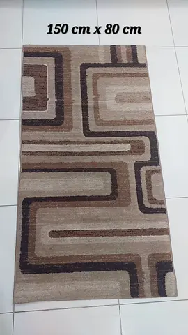 Beige  Brown Geometric Rug 150×80 cm 2 pieces – Good Condition