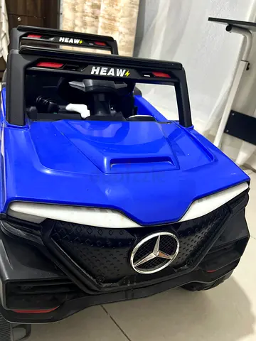 Kids Electric Ride-On Car - Blue Mercedes-Style, Good Condition
