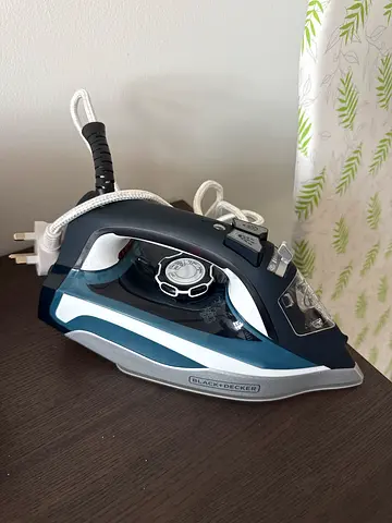 Black  Silver Steam Iron + Iron Board - Good Working Condition