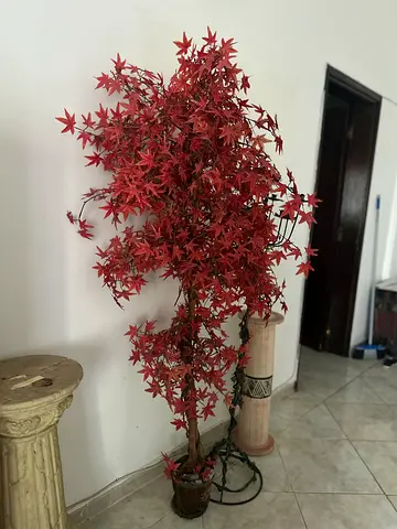 Artificial Red Maple Tree - Tall Decorative Indoor Plant