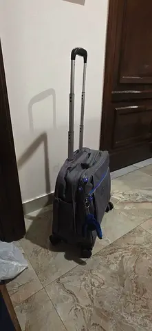 Kipling Compact 4-wheel carry-on rolling backpack - grey, excellent condition