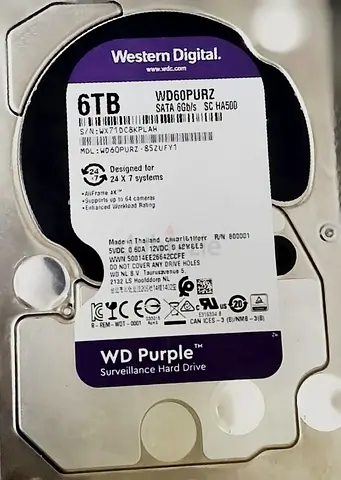 Western Digital WD Purple 6TB Surveillance SATA HDD - WD60PURZ