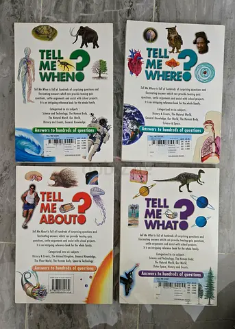 Set of 4-Tell Me Informational Kids Books(Tell Me What?,Tell Me About?,Tell Me Where?,Tell Me Why?)