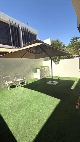 Large outdoor cantilever patio umbrella with Base  LED Lights