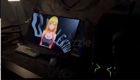 Gaming PC + Oled Monitor setup with mechanical keyboard and mouse (ready to use) NO GPU
