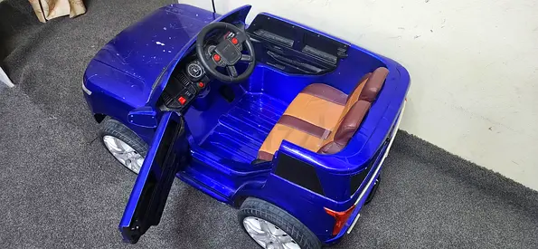 Kids Electric Ride-On Car - 2-Seater Style, Blue