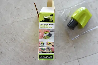 Swifty Sharp Cordless Motorized Knife Sharpener - Small Kitchen Tool