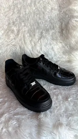 Bespoke Custom Nike Air Force 1 Low Black Croc - Size 42 EU (Excellent Condition)